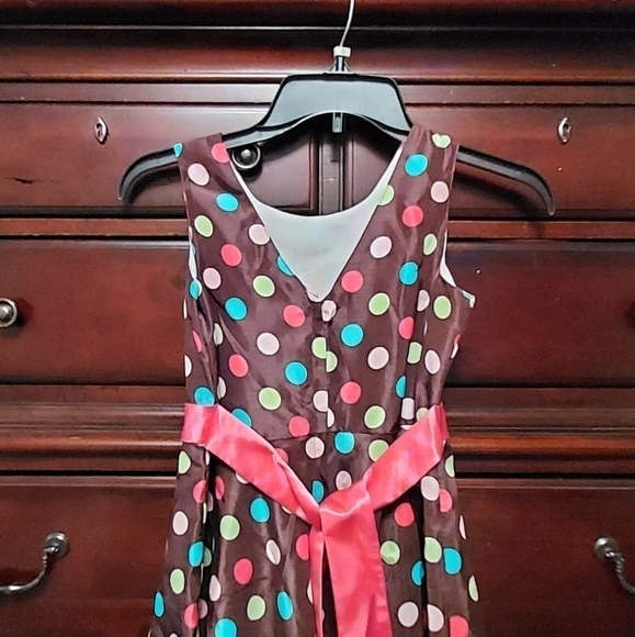 Miss Attitude size 10 pokla dot dress - Picture 6 of 6